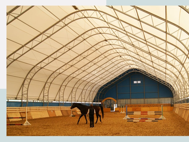 Строительство конных манежей в Дзержинском