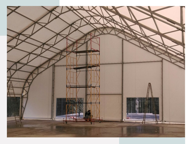 Шатровые ангары в Дзержинском