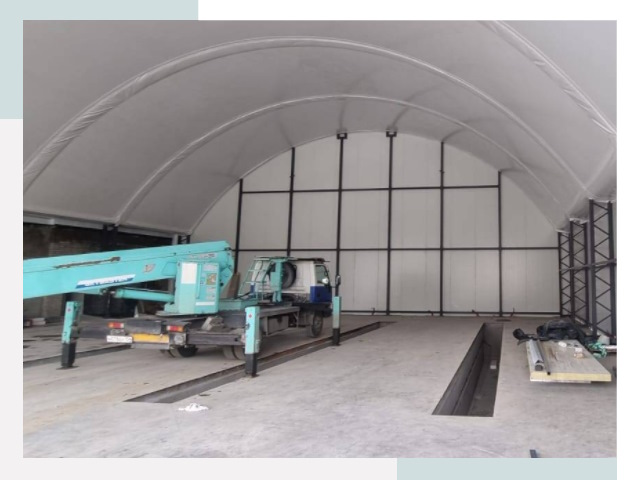 Внутреннее оснащение ангаров в Дзержинском