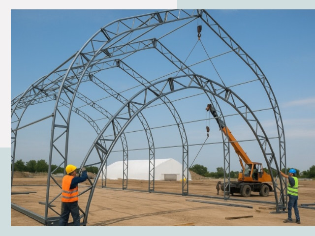 Монтаж ангаров в Дзержинском от 614 руб. - Надежно и быстро